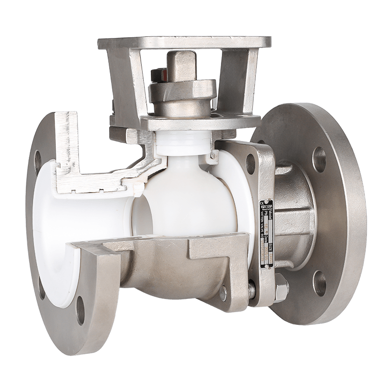 ম্যানুয়াল ফ্লোরিন-রেখাযুক্ত বল ভালভ