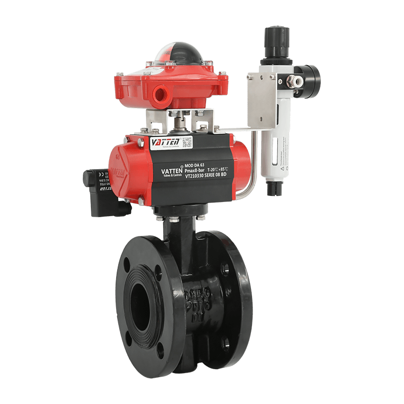 বায়ুসংক্রান্ত Flanged বাটারফ্লাই ভালভ