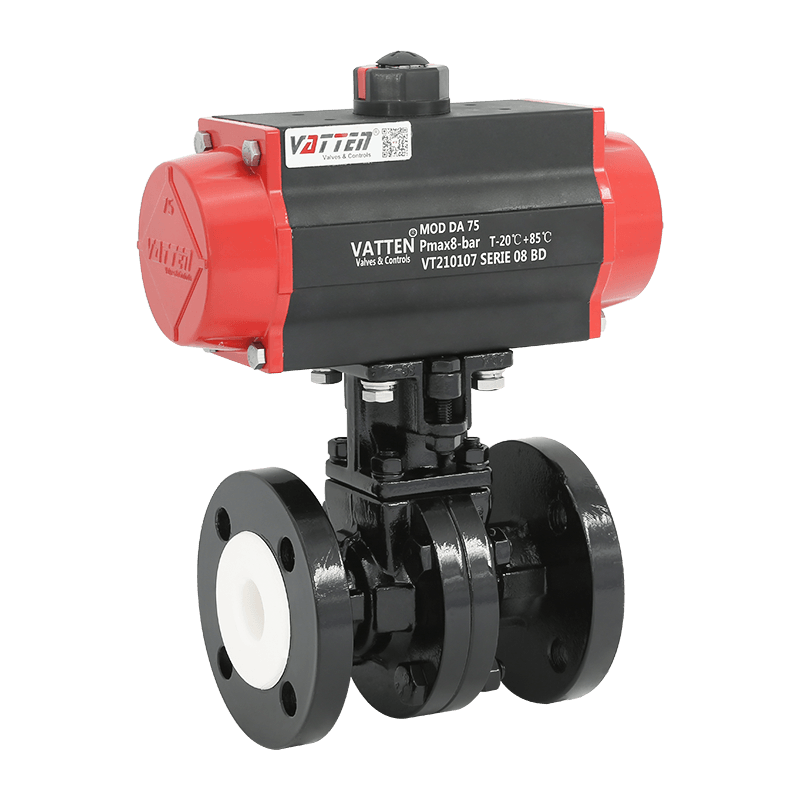 বায়ুসংক্রান্ত ফ্লোরিন-রেখাযুক্ত ফ্ল্যাঞ্জযুক্ত বল ভালভ